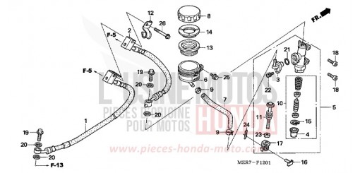 REAR BRAKE MASTER CYLINDER (CBF600SA6/NA6) CBF600SA6 de 2006
